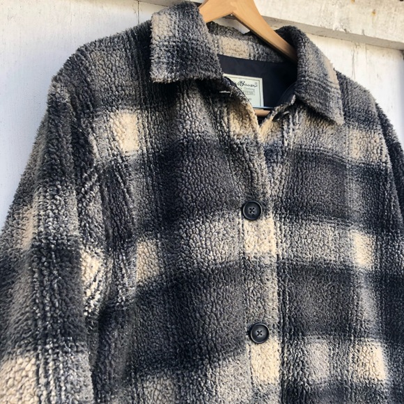 SOLD-Vintage Eddie Bauer Teddy oversized Shacket - Picture 3 of 9